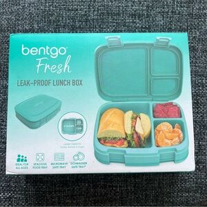 NIB Bentgo Fresh 4-Compartment Leak-Proof Lunch Box- Aqua